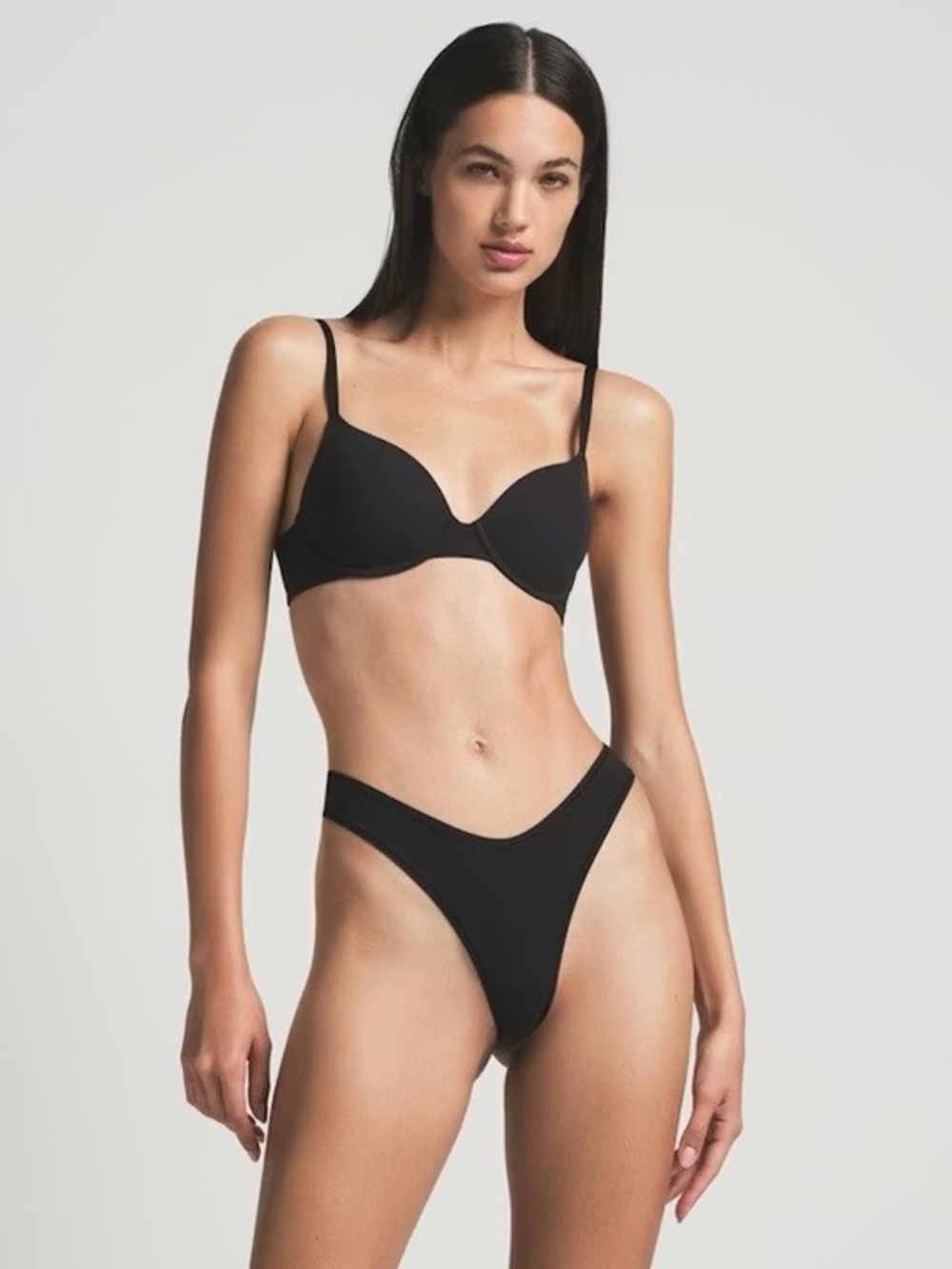 NEW! SKIMS Fits Everybody T-Shirt Bra Onyx Black